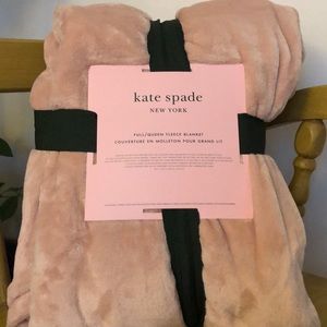 Kate Spade pink fleece blanket